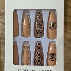 Designer Patterned Reusable Nails Handmade